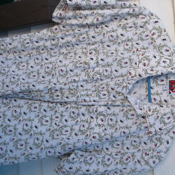 B&D Panhandle Slim XL Western Shirt – Brooks & Dunn, Pearl Snaps, Floral Glow - Picture 2 of 5